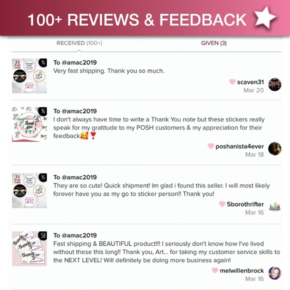 Designer Bag Thank You Cards - Small (50) - Picture 3 of 4